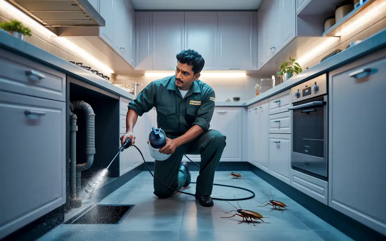 Kitchen environment for cockroach pest control