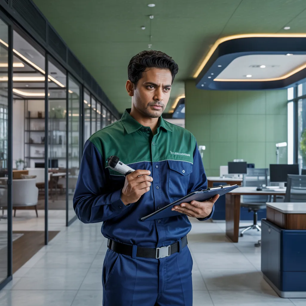 Modern commercial workplace for commercial pest control services
