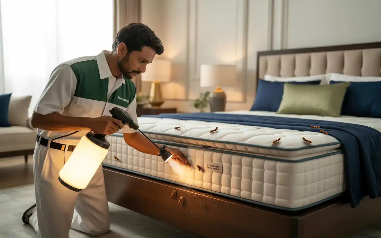 Bedroom environment for bed bug pest control